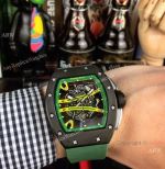 Wholesale Richard Mille Knock off RM 61-01 Yohan Blake Watch Green Rubber Band